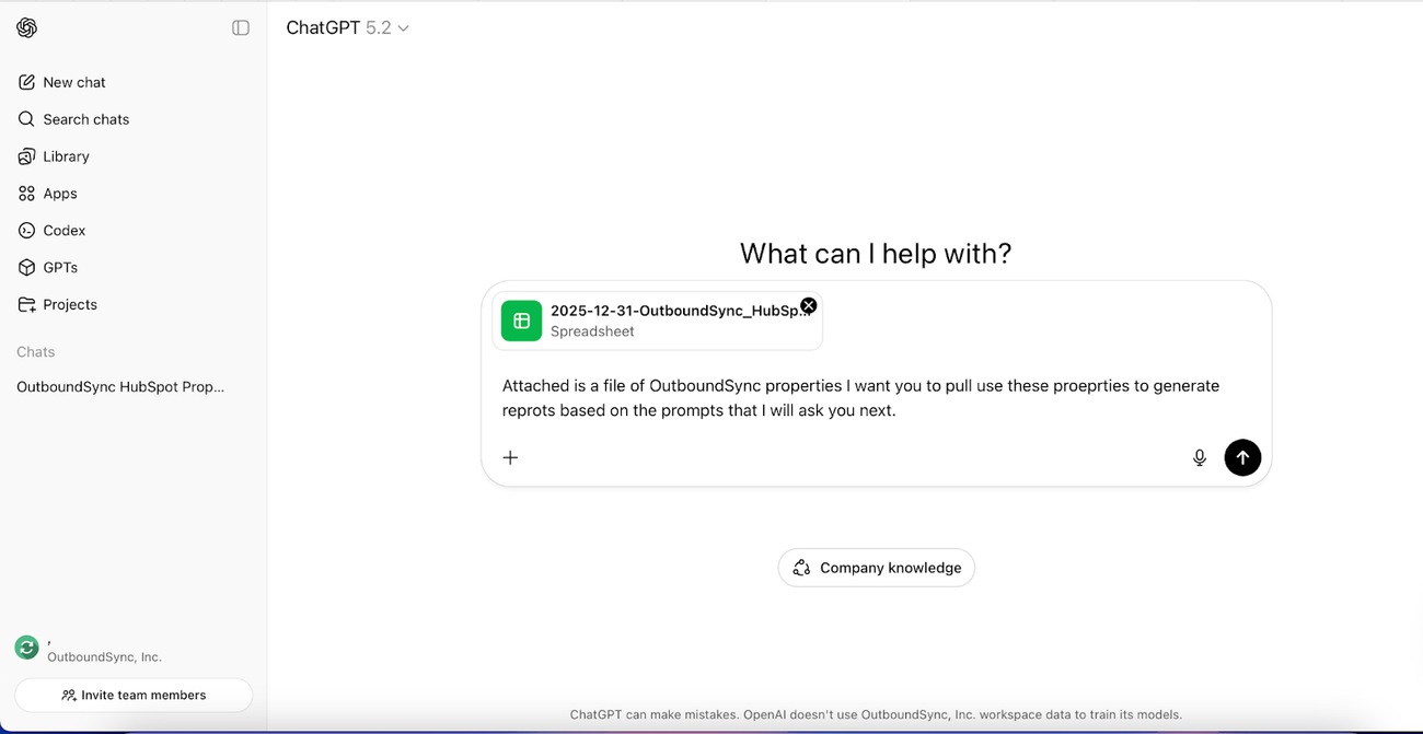 Prompts for HubSpot connectors