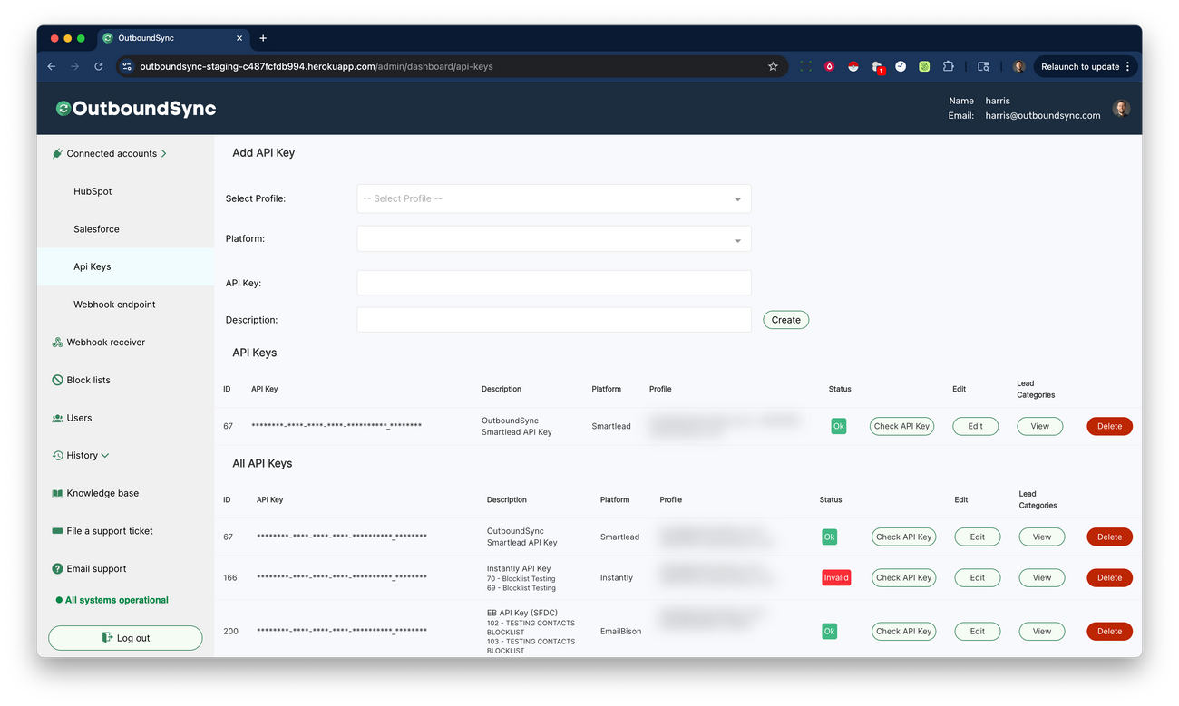 How to fetch lead categories or statuses