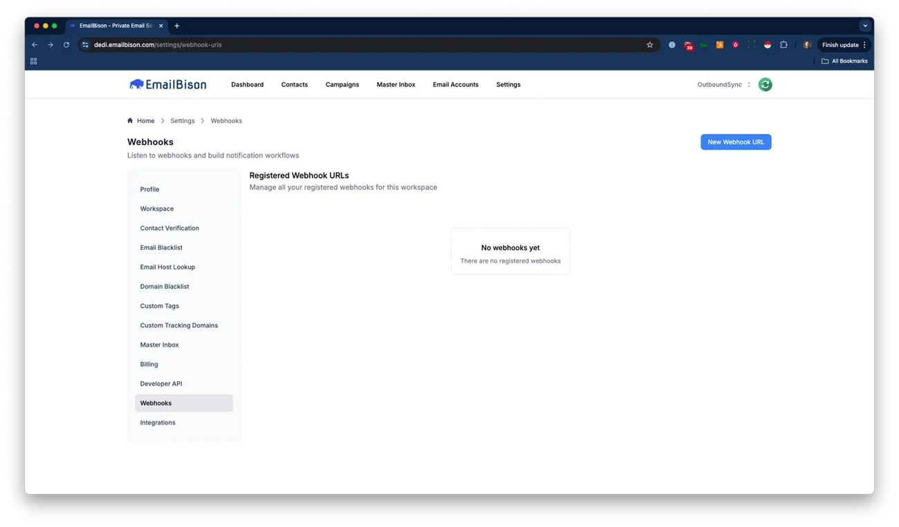 EmailBison webhook guide