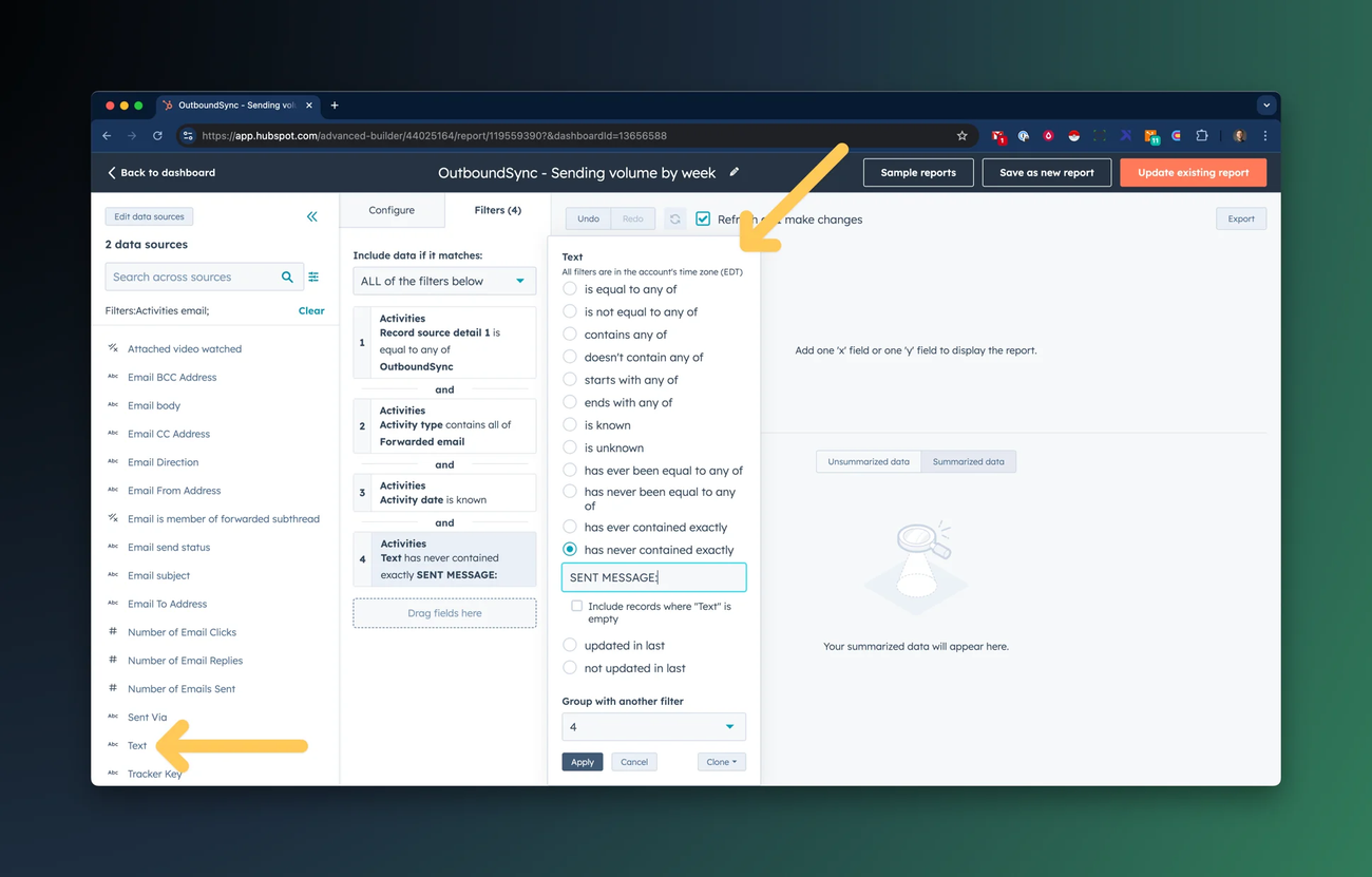 How to create reports on activities