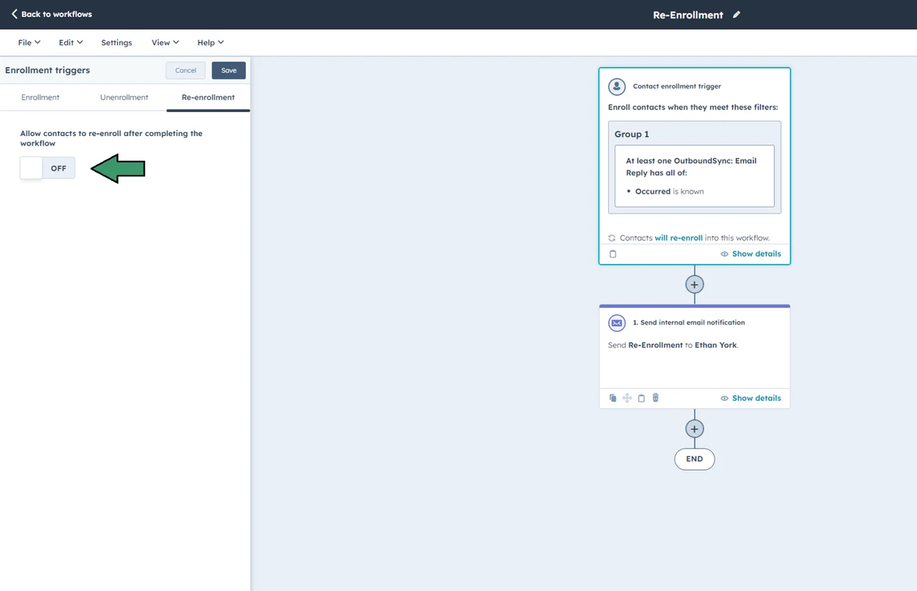 How to re-enroll contacts in workflows