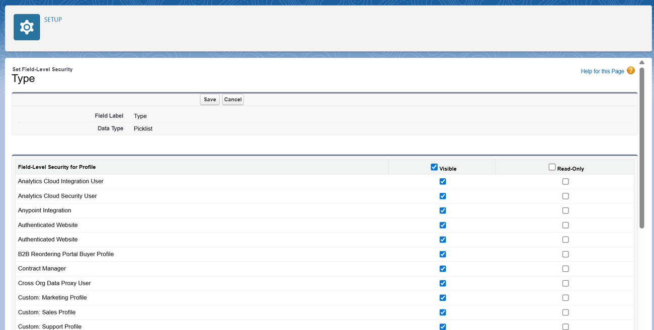 Fixing the Salesforce task Type field error