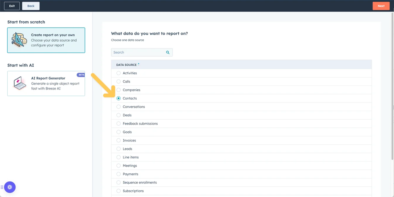 How to create reports on converted leads