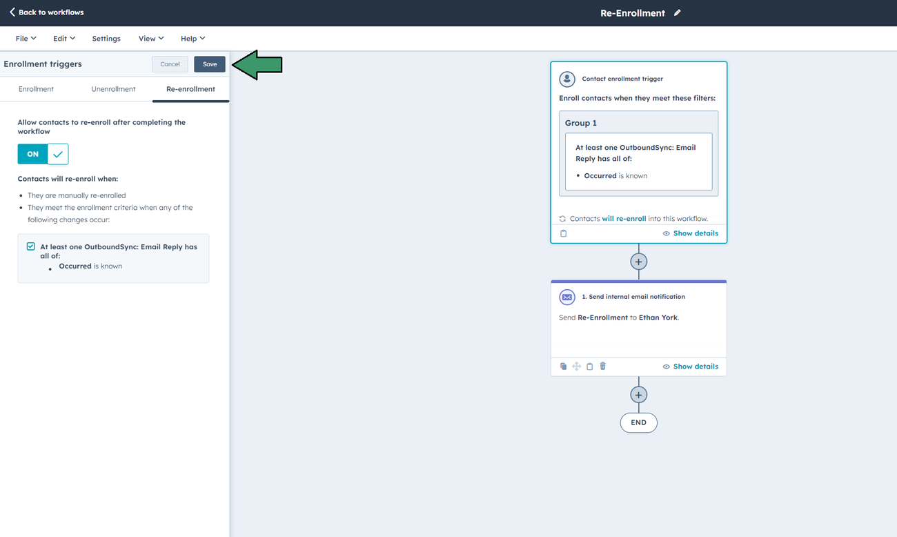 How to re-enroll contacts in workflows