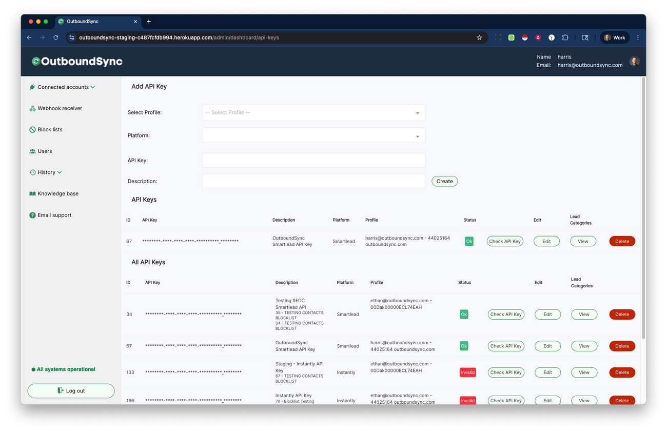 Connect your HeyReach API key