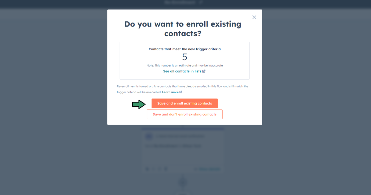 How to re-enroll contacts in workflows