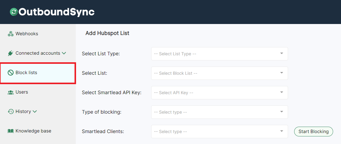 Updating block and exclusion lists