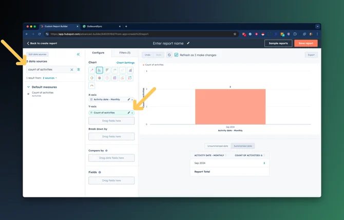 How to create reports on activities