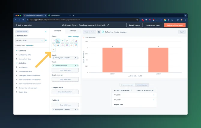 How to create reports on activities