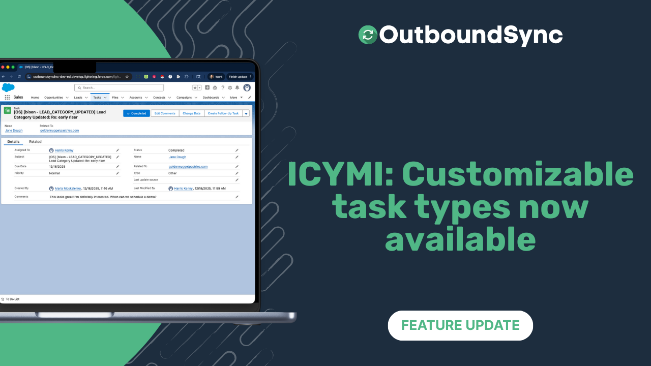 Custom task types are available