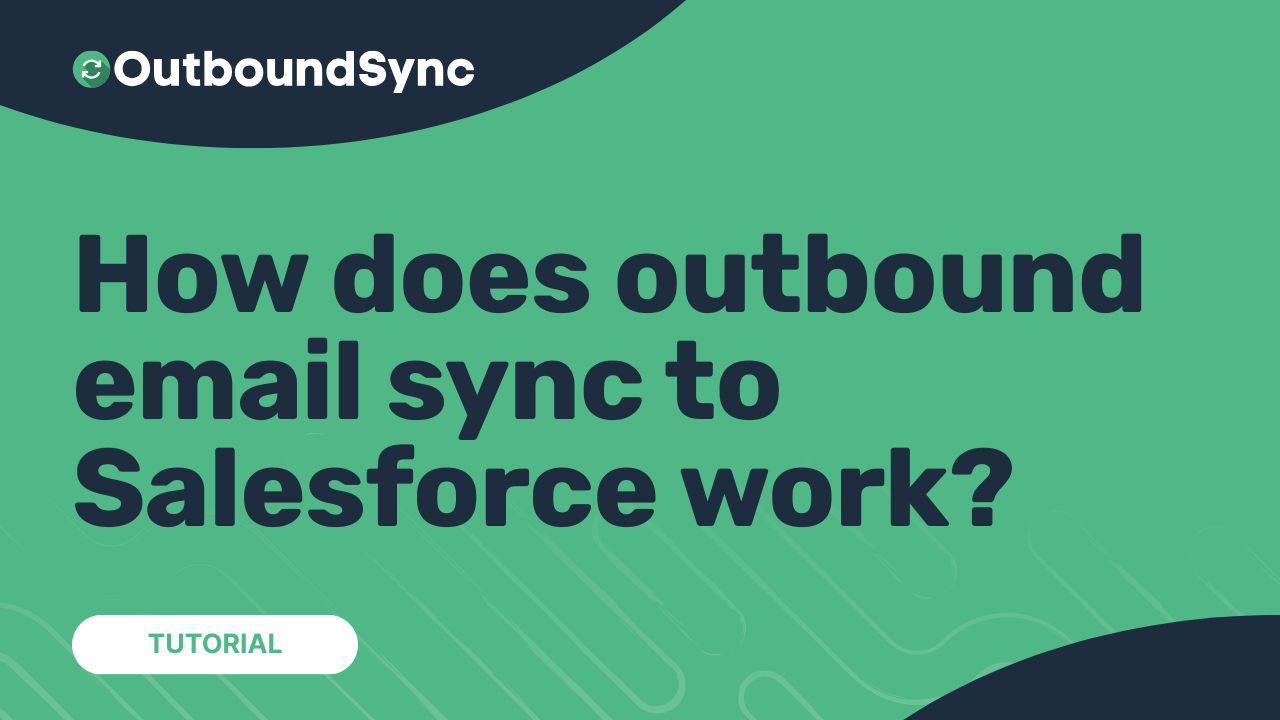 How does outbound email sync to Salesforce work?