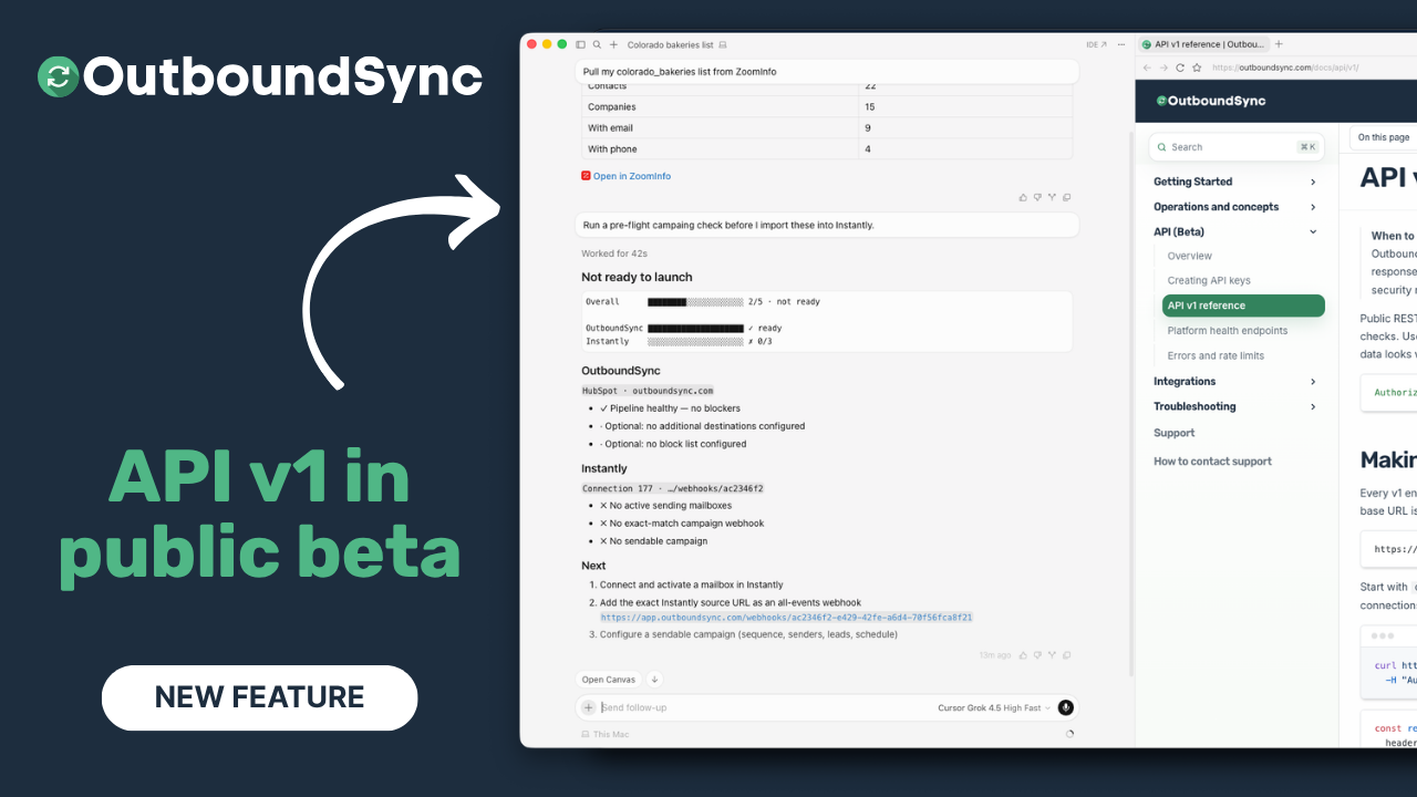 The OutboundSync API is now in public beta