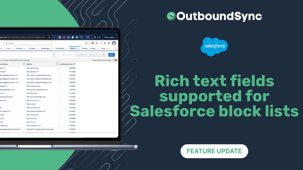 Rich text field support for Salesforce block lists