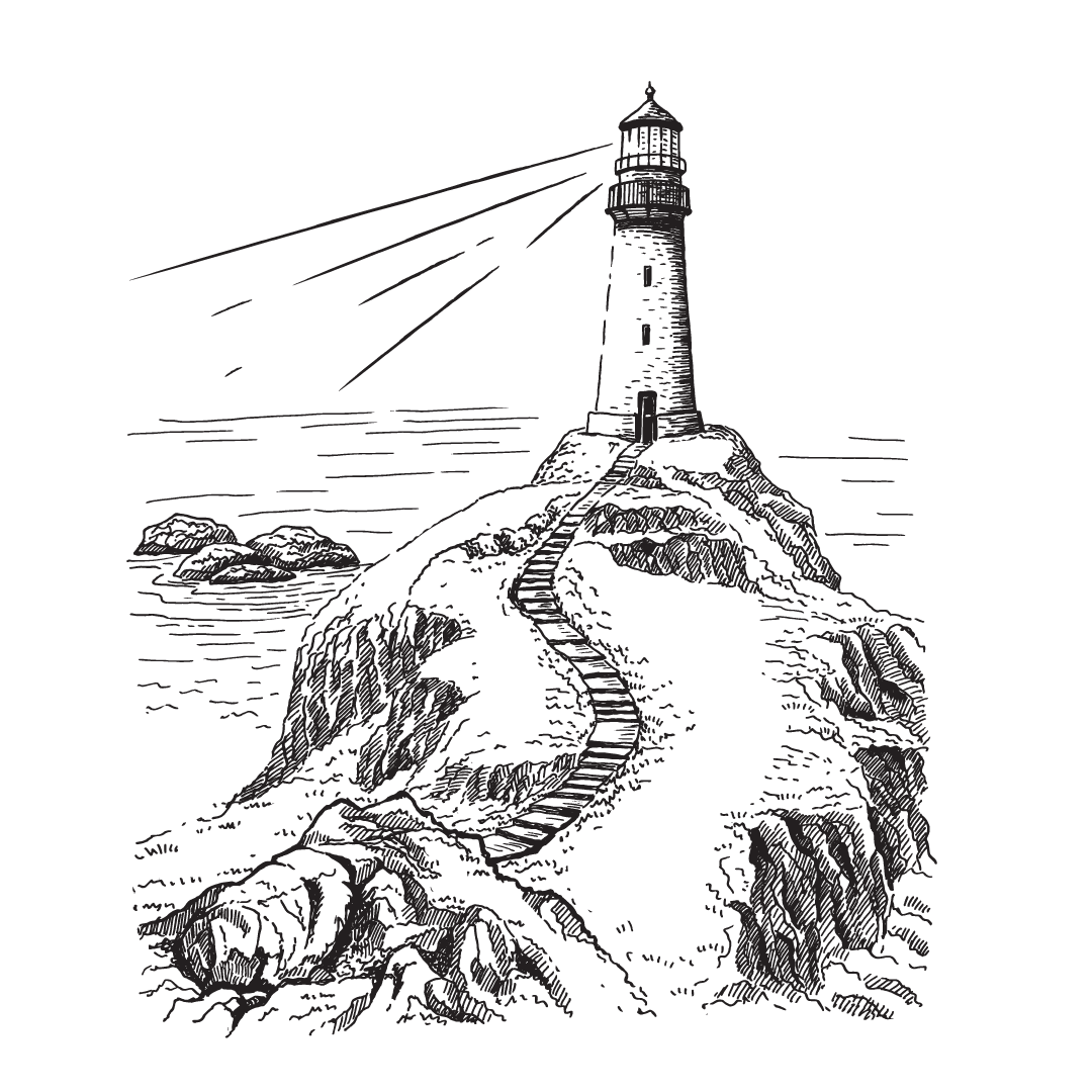 Lighthouse illustration for careers at OutboundSync